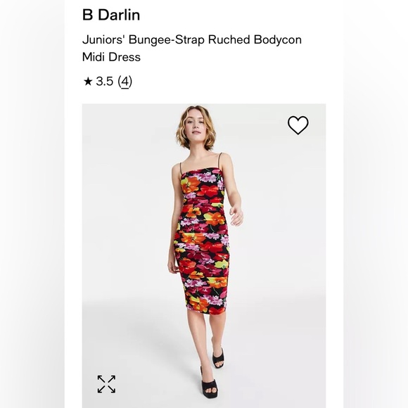 B Darlin Floral, Bodycon Party Dress - Picture 4 of 6